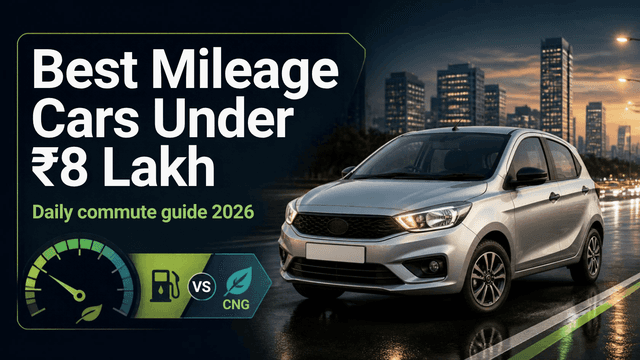 Best Mileage Cars Under 8 Lakh for Daily Commute: 2026 Guide