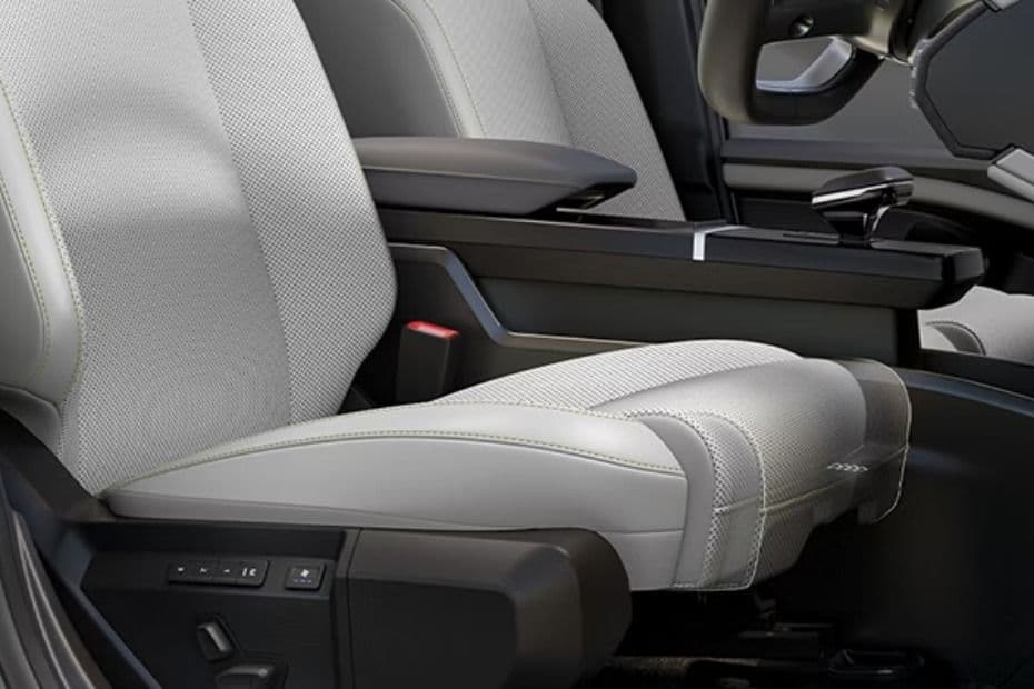 Sierra EV driver seat with electric adjustment controls on the side