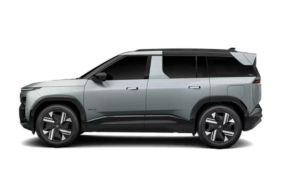 Tata Sierra EV side profile showcasing its upright SUV proportions and bold design
