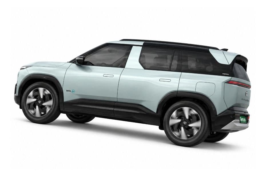 Sierra EV rear three-quarter view showing its sculpted tail section
