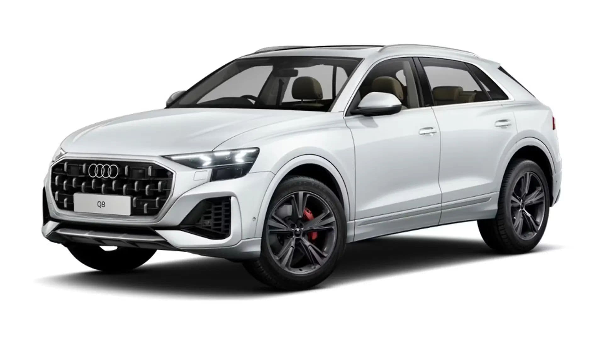 Audi Q8 in Glacier White Metallic
