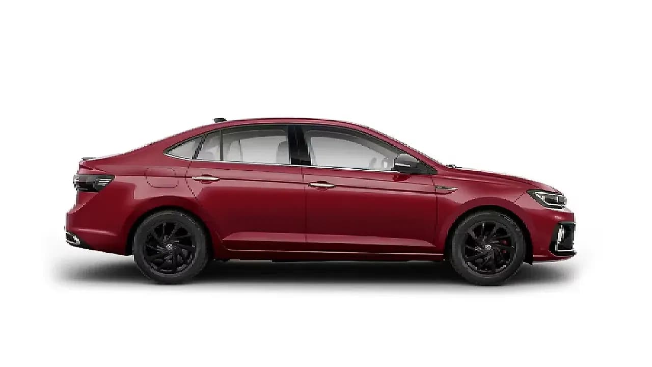 Volkswagen Virtus in Wild Cherry Red