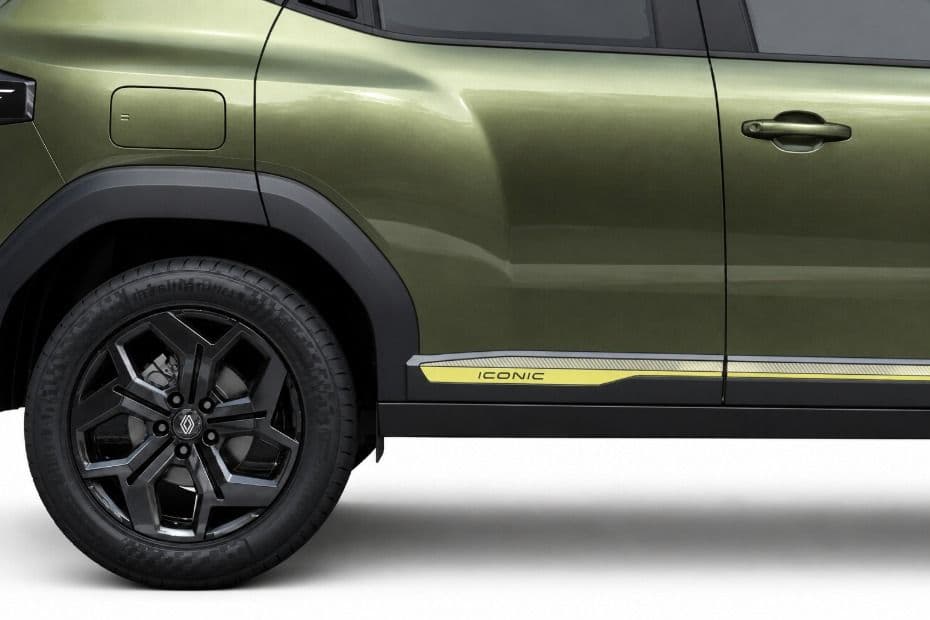 Renault Duster Iconic yellow door decal with black and yellow detailing along the lower door