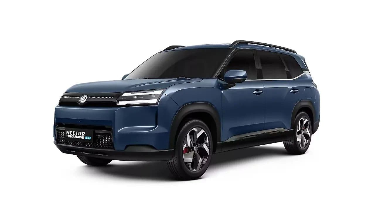 MG Hector Tomahawk EV in Celadon Blue