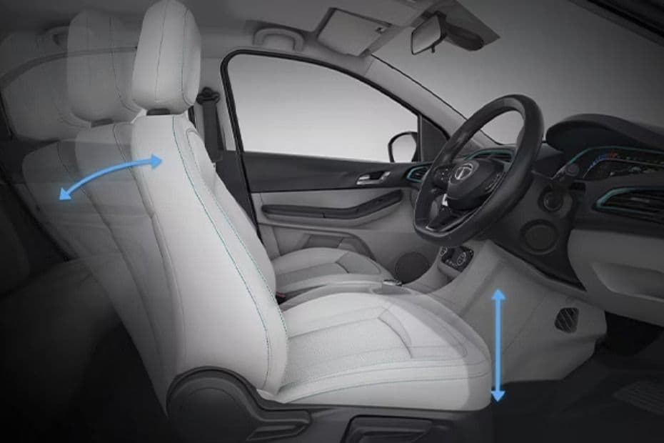 Driver seat height adjustment for a comfortable and personalized seating position