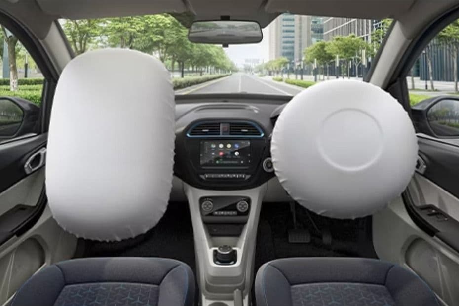 Front airbags shown deployed for driver and front passenger protection